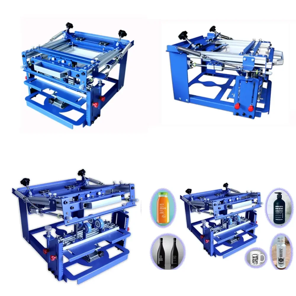 Factory Direct Sale Silk Screen Printing Mug Bottle Silk Screen Printing Machine for Cylindrical Mugs and Bottles