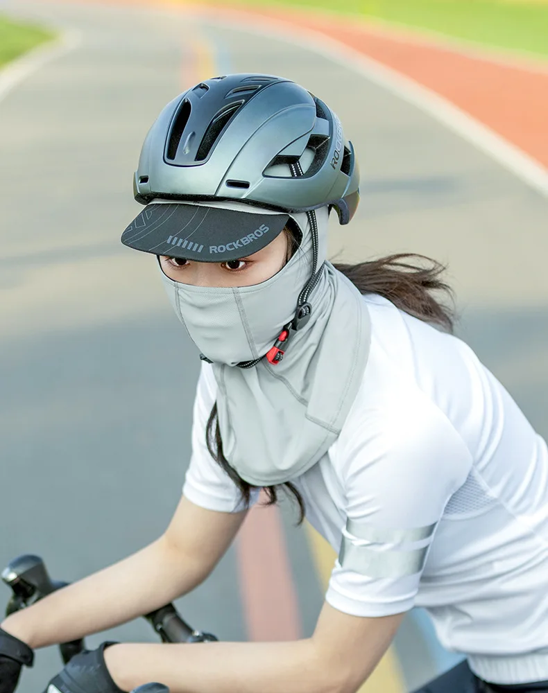 ROCKBROS Summer Cycling Face Masks Sun UV Protection Bicycle Balaclava Cap Bike Scarf Cool Ice silk Motorcycle Full Face Mask