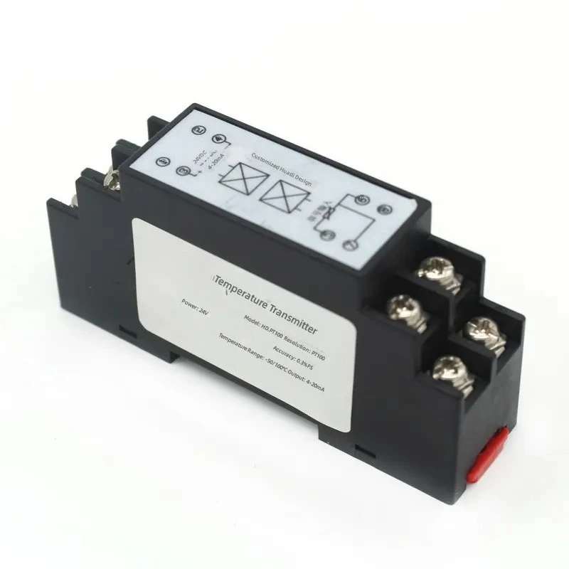 for Rail Type Temperature Transmitter Module RS485 PT100 Thermal Resistance Isolation Output 4-20mA