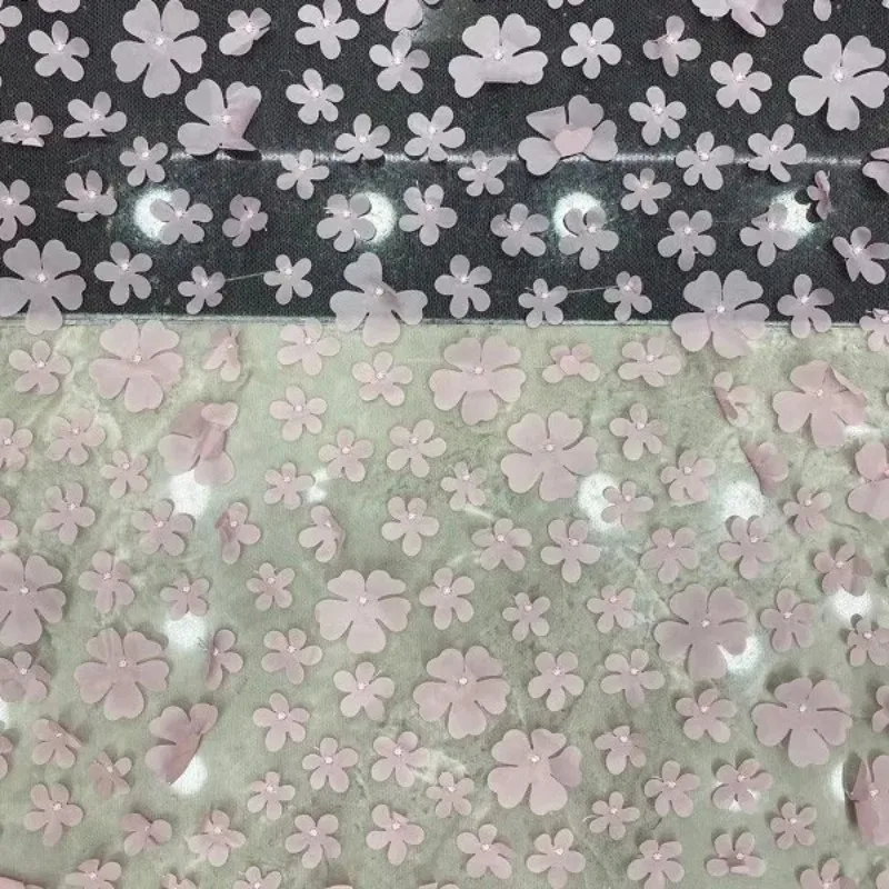 جديد عالي الجودة ثلاثي الأبعاد ليزر زهر البرقوق نسيج الدانتيل المطرز اليدوية ملابس الأطفال اكسسوارات الزفاف