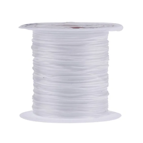 White Nylon Crystal Thread Beading Wire Elastic Cord Bracelet Necklace Making Craft String Coiled Band For Diy Projects