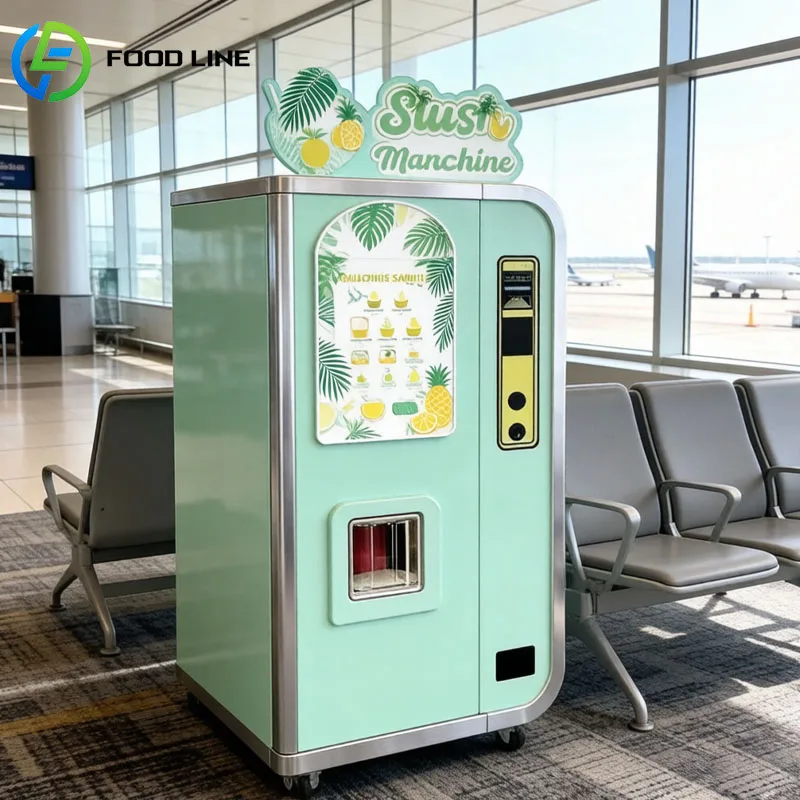 Smoothie Dispenser Vending Machine Commercial Frozen Fruit Smoothie Maker Slush Machine Touch Screen for Mall Airport Customized