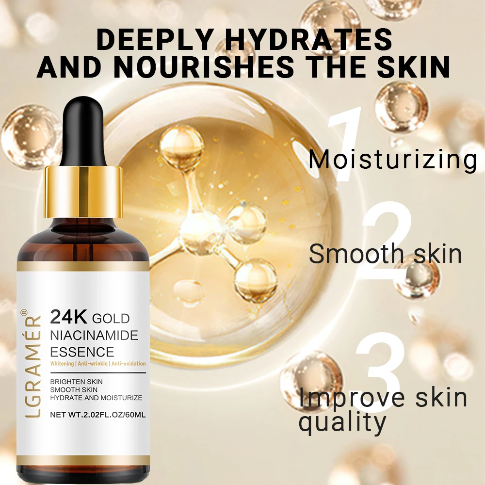 24k Gold Nicotinamide Hyaluronic Acid Nicotinamide Facial Essence Anti-aging Facial Collagen Essence Skin Care Whitening Essence