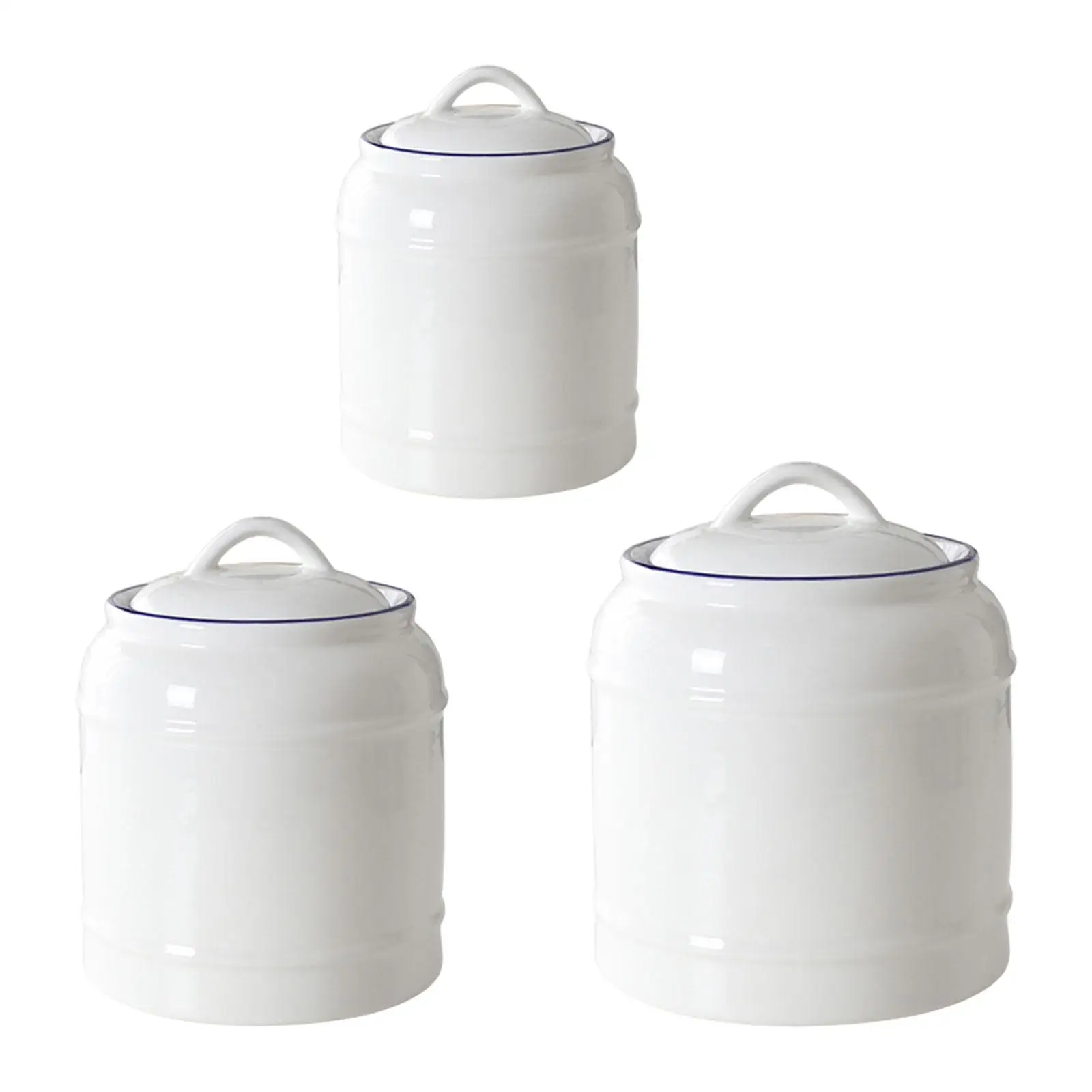 Kitchen Canisters Multifunction Home Countertop Ceramic Jars Pet Treat Storage Container for Grain Pet Treat Snack Flour Cereal