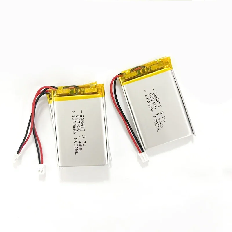 603450 1200mAh 3.7V Rechargeable LiPo Battery for Bluetooth Headsets, Speakers, Beauty Instruments and Fingerprint Door Locks