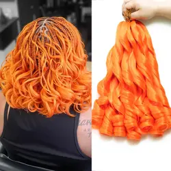 Frans Krullend Vlechthaar 12 Inch 50g Krullend Vlechthaar Pre Uitgerekt Gehaakte Vlechten Spiraal Krul Vlechten Hair Extensions