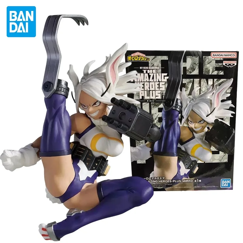 Figura Coleccionable de PVC de My Hero Academia Mirko, Original de Bandai Banpresto, Modelo de Anime para Armar, Juguete para Niños, Regalo