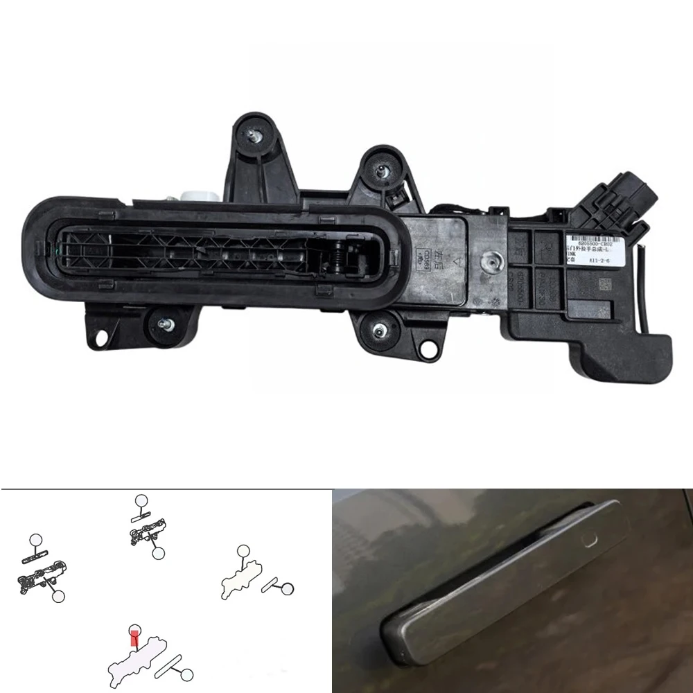 

For Changan UNI-V UNIV 2019-2026 Car Front Rear Left Right Outer Pull Catch Motor Exterior Door Handle Assembly