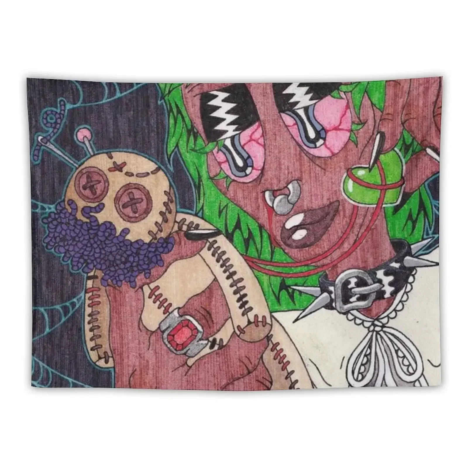 

Sticky M.A - Corazon Verde Tapestry Decoration Room Aesthetics For Room Tapestry