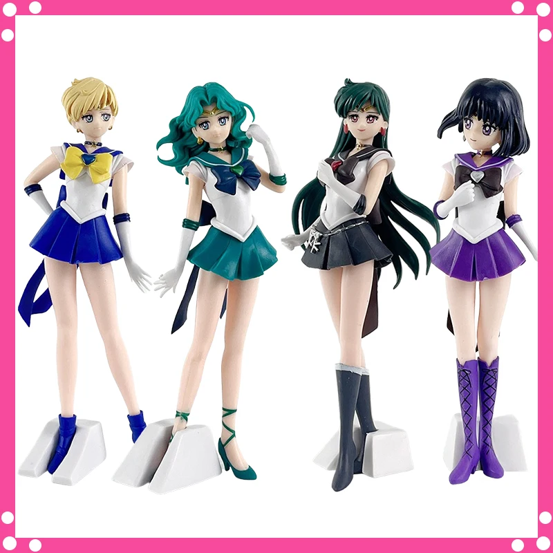 23cm Anime Sailor Moon Meiou Setsuna Figure GLITTER&GLAMOURS Kaiou Michiru Tenoh Haruka Tomoe Hotaru Action Figurine Toy Gift