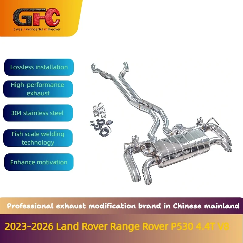 GFC Brand High-Performance Variable Valve Catback Exhaust System for 2023-2026 Land Rover Range Rover P530 4.4T with Muffler And
