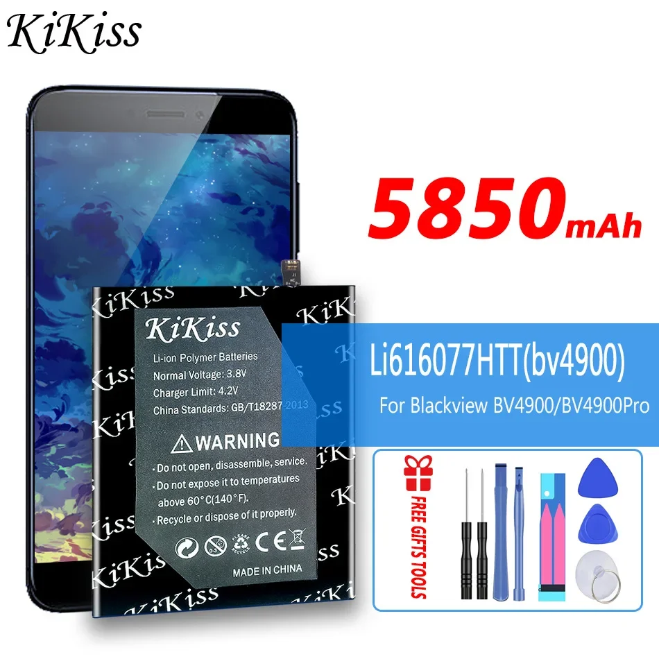 

5850 мАч KiKiss Мощный аккумулятор Li 616077 HTT (bv4900) для Blackview BV4900/BV4900Pro BV4900 Pro