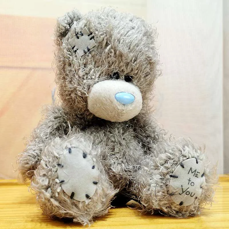 Beggar Bear Gray Tatty Teddy Patch Style Ted Soft Plush Toy Stuffed Doll Cartoon Animal Boy Girl Friend Birthday Christmas Gift