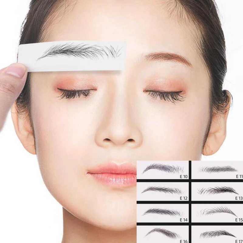 

6D Eyebrow Sticker Water Transfer Tattoo Stickers Waterproof Temporary Makeup Eyebrow Decals Decorations Tattoo Art Accessories