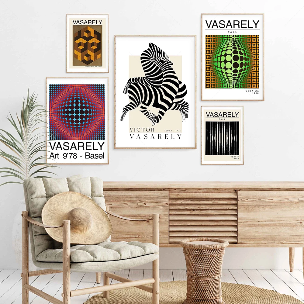 Victor Vasarely prints, op art, exhibition prints, Victor Vasarely