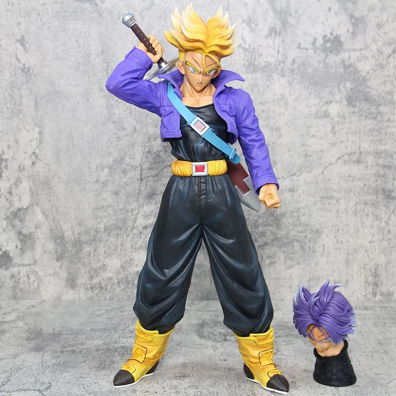 44cm Anime Figure Dragon Ball Z Goku Trunks Action Figure GK statua oversize modello in PVC giocattoli per regali per bambini modello a mano grande