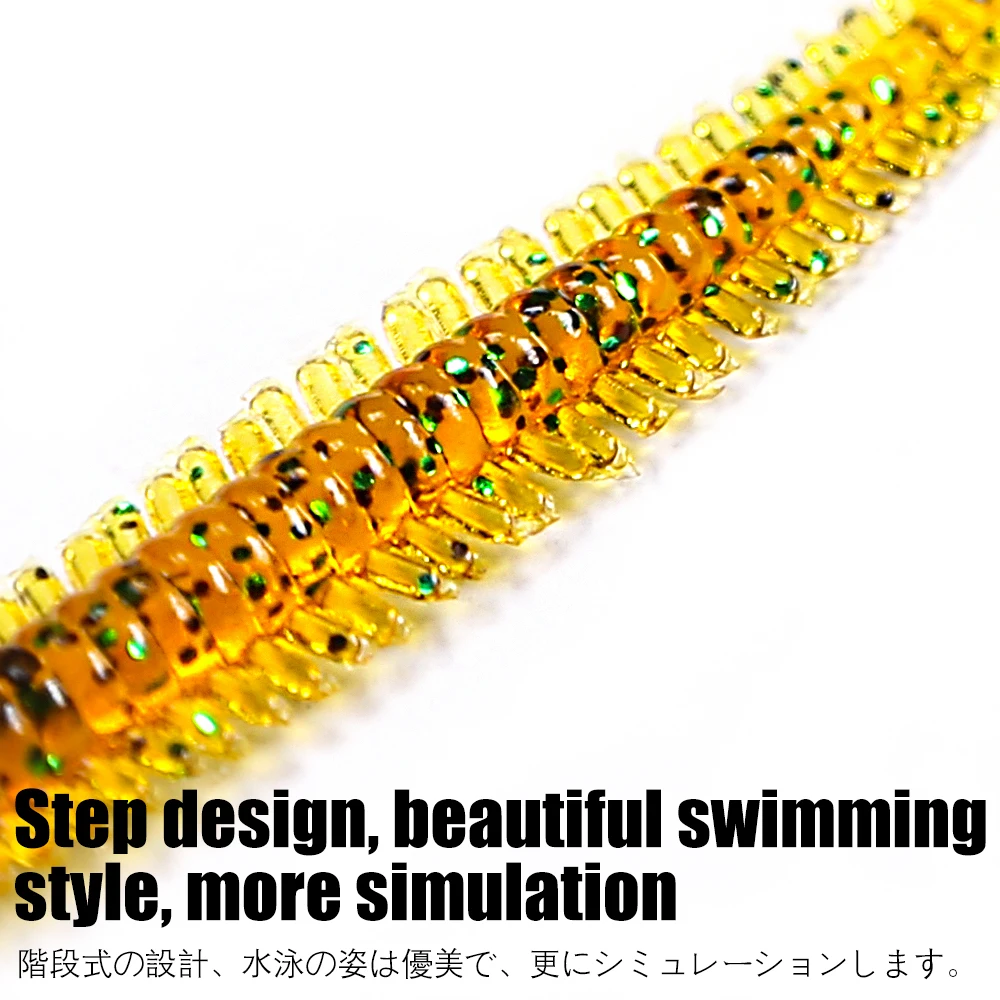 PEAK 50mm/65mm Weiche Köder Wurm Angeln Künstliche Silikon Bass Pike Minnow Swimbait Jigging Kunststoff Köder – Detail 2
