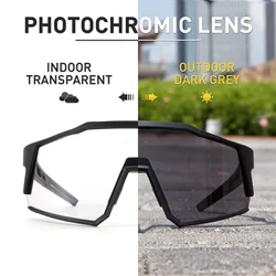 SCVCN Photochromic Glasses Outdoor Sports Men Women Cycling Sunglasses Road MTB Windproof Safety Eyewear Bike Bicycle Goggles