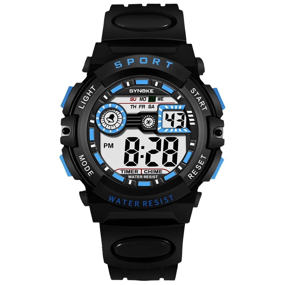 

Sports Watches Mens LED Alarm Digital Watch Student Waterproof Outdoor Electronic Wristwatch Male Clock Relojes Hombre