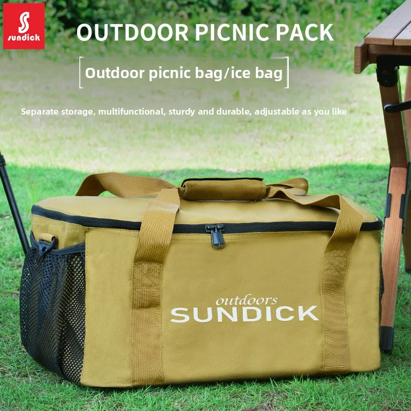 Outdoor Waterproof Picnic Bag Set - Thermal Insulated Lunch Box & Tent Organizer for Travel