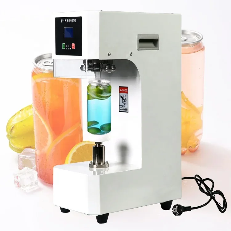 for Automatic Non-rotating Bottle Can Sealer Soda Tin Can Seamer Sealing Machine Tin Can Sealer with cup holder For Bubble/Soda