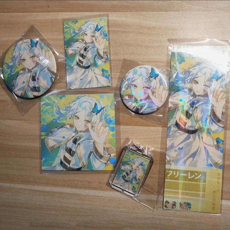 New 6Pcs/Lot Cute Anime Gift Bag Collection Toy Cartoon Keychain Laser badge LOMO Card Postcard Laser Card birthday gift