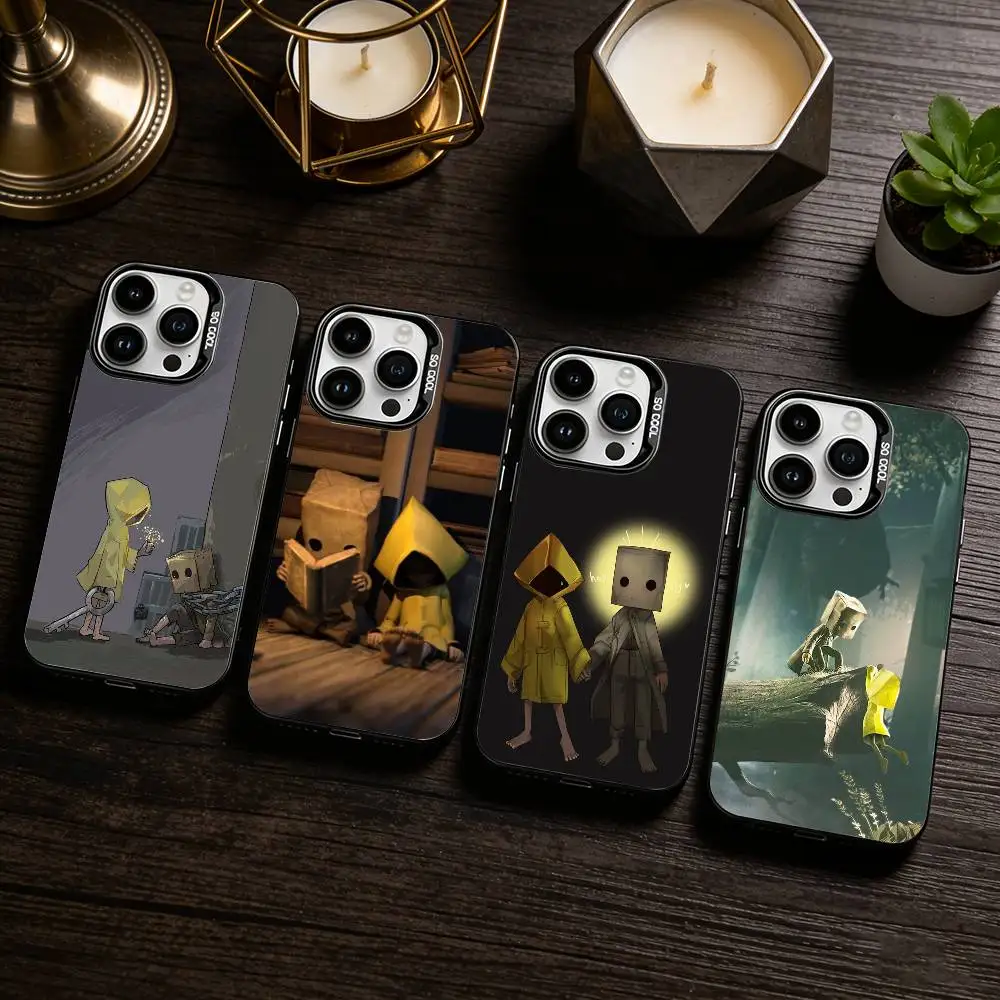 

L-Little Game N-Nightmares Phone Case For iPhone 17,16,15,14,13,12,11 Plus,Pro Max,XS,Colored silver phone case