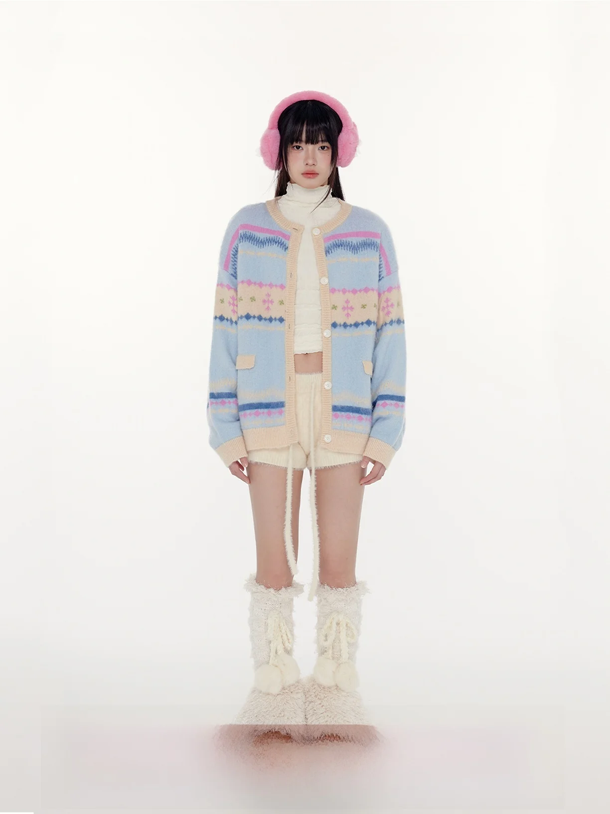 

FPMZ Color Blo Long Sve round Ne Knitted Sweater Women's Versatile Outerwear Sweet Sle Spring 2024 Regular Fit Jaet