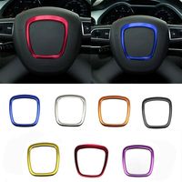 Car Styling Steering Wheel Center Logo Covers Stickers Trim For Audi A4 B6 B7 B8 A6 C6 A5 Q7 Q5 A3 Interior Accessories