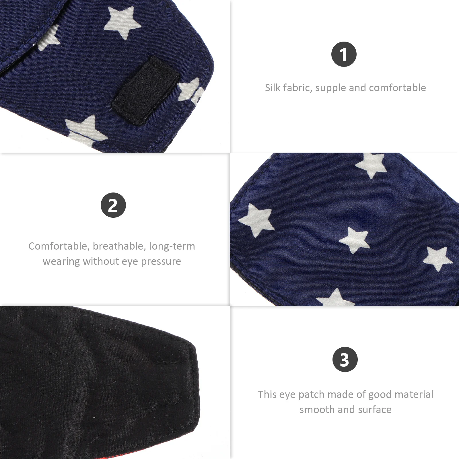 Eye Patch for Glasses Amblyopia Correction Accessory Silk Single Cover Breathable No Pressure Long-Lasting Use