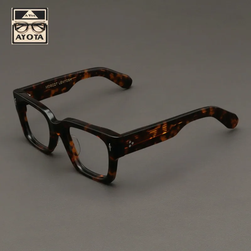 New Vintage Thick Glasses Frame Men's High Quality Square Acetate Tortoiseshell Myopic Reading Prescription Eyewear for Women