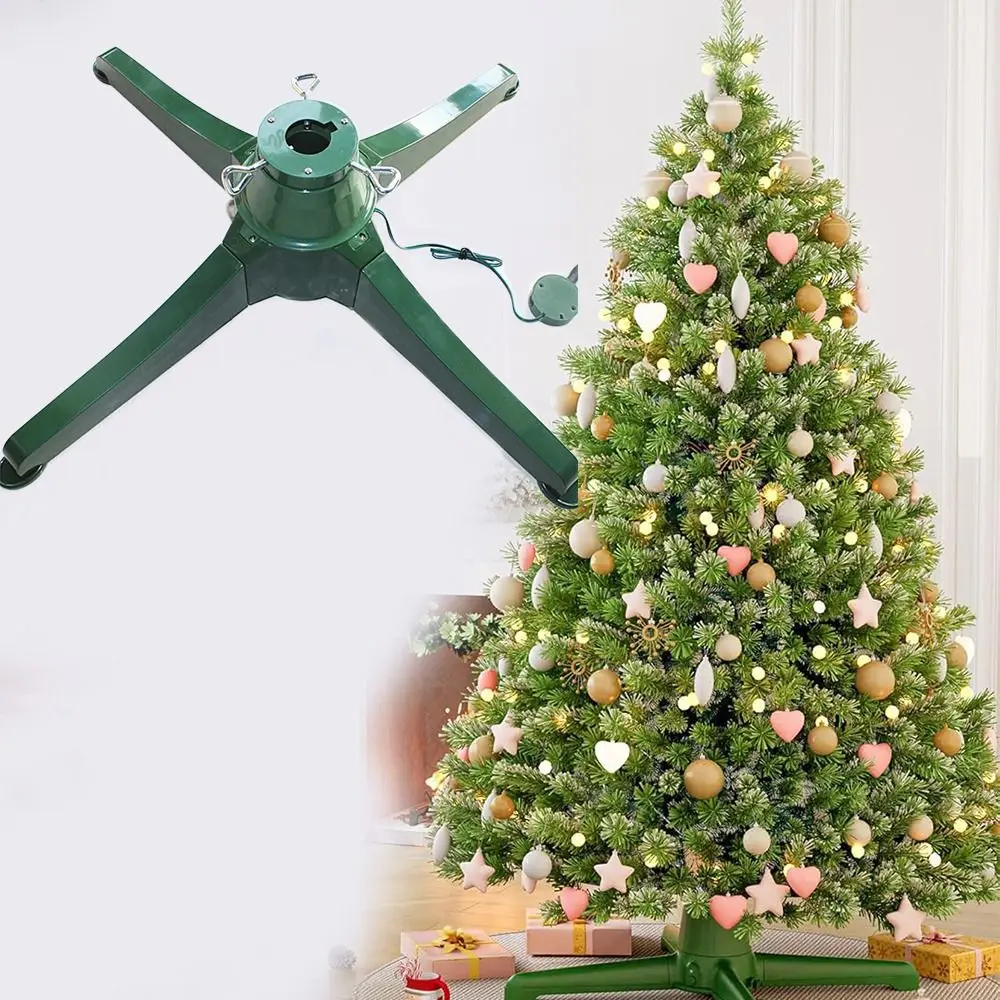 Rotating Rotating Christmas Tree Stand Stable 360 Revolving Christmas Tree Holder Stand Up to 7.5ft and 90 lb. Adjustable