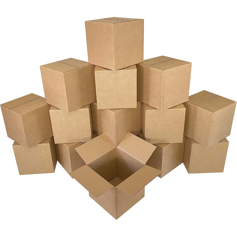 Robuste 275 Pfund gewellte Versandkartons – 15er-Pack, 8 x 8 x 8 Zoll, robuste Bewegungs- und Paketzubehör