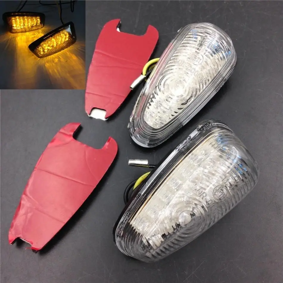 

Motorcycle Smoke Clear Flush mount LED Turn Signals Blinker Lights Universal bike For Honda Suzuki Yamaha Kawasaki