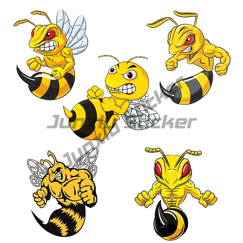 

Car Sticker Hornet Bee Wasp Cartoon Waterproof Vinyl Decal Car Accessories Decor Pegatinas Para Coche