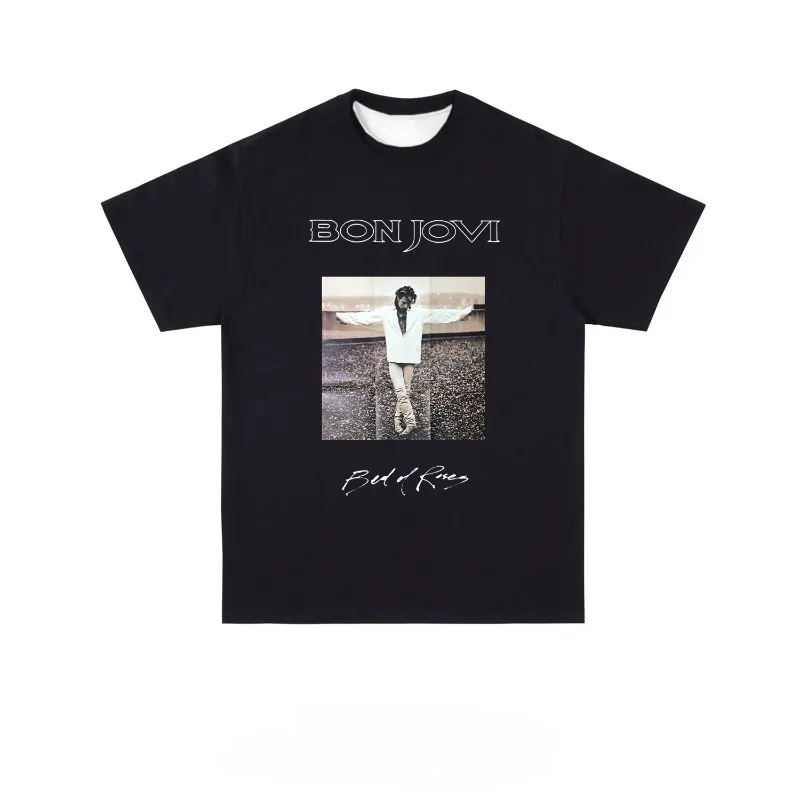 جديد ثلاثية الأبعاد مطبوعة عادية معدن روك بون جوفي شخصية مطبوعة ملابس كاجوال ، ملابس رجالية ونسائية اتجاه الشارع