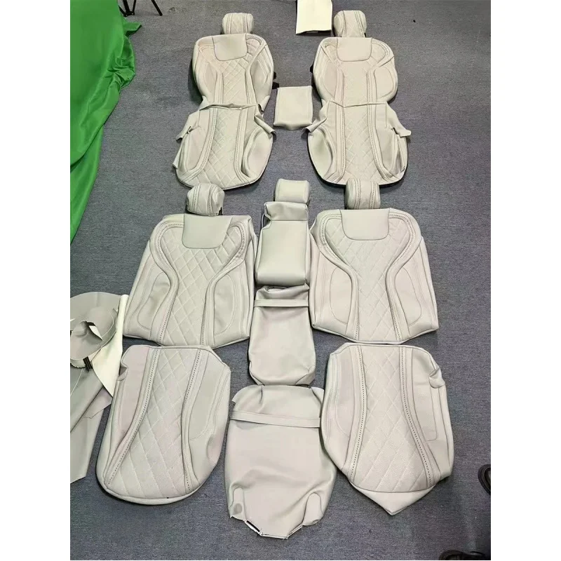 For Mercedes S-Class W222 W223 W Custom Fit Leather Seat Covers Hand-Stitched Business Style Car Interior Decoration