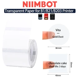 Niimbot Labels For B1/B21/B3S Mini Printer Transparent Thermal Label Paper Self-adhesive Sticker Labeling Machine Etiquetas