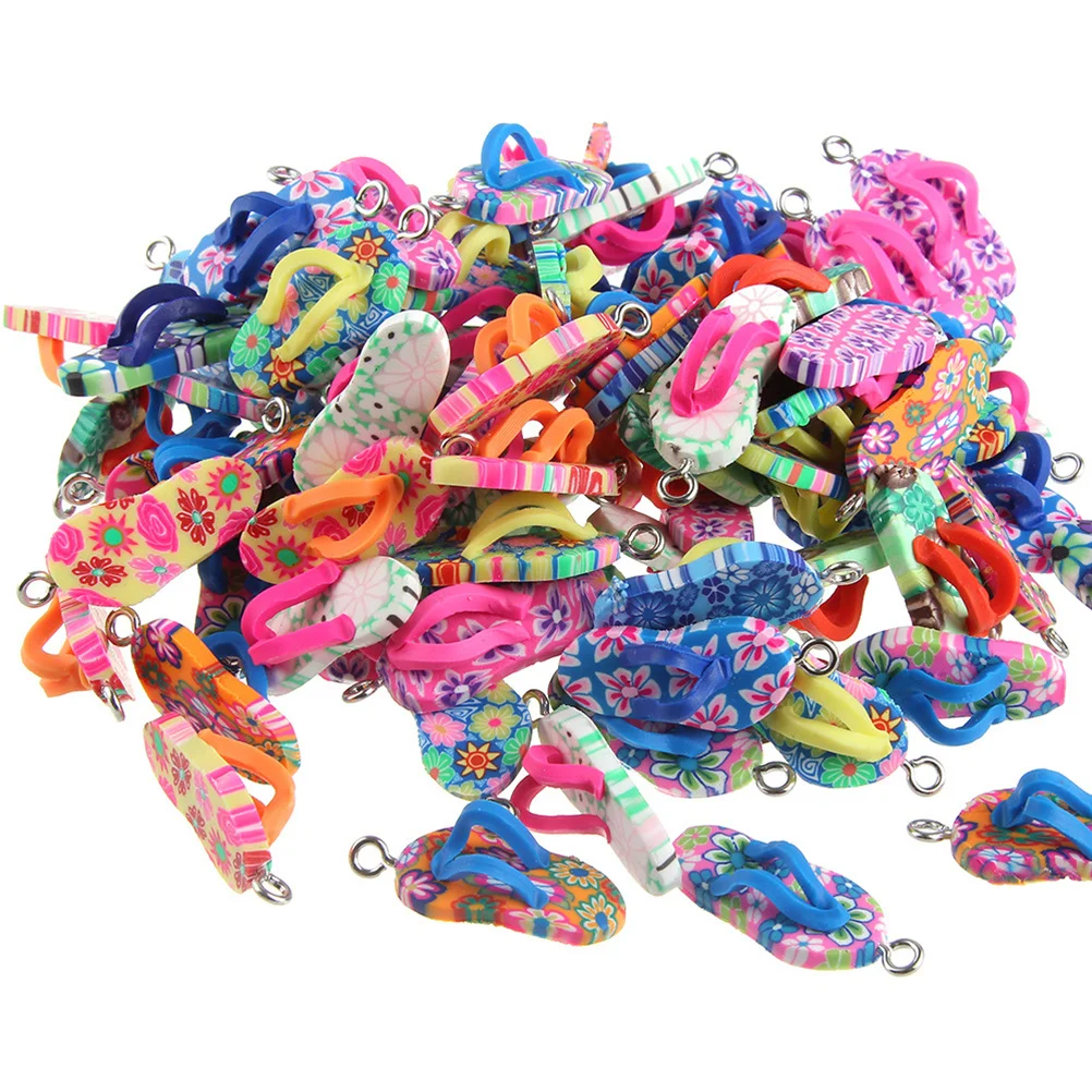 

40 шт., мягкие глиняные тапочки, украшения, персонализированный подарок, кулон, DIY браслет, ожерелье, аксессуары, красочные мини-подвески для ювелирных изделий