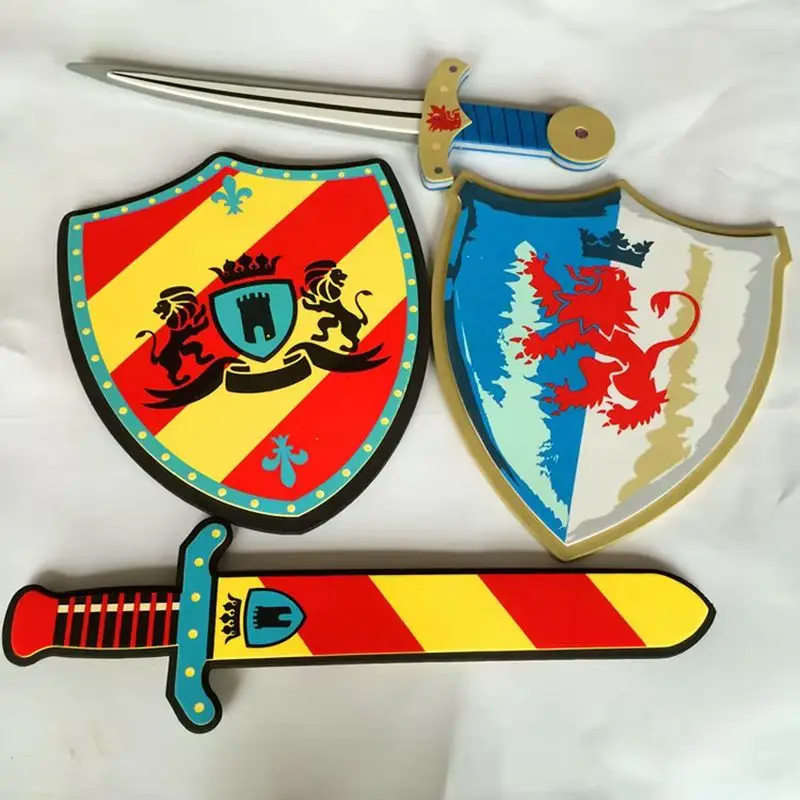 Eva Pirata Spada Giocattolo Scudo Set Bambini Outdoor Cosplay Anime Film Show Schiuma Morbida Arma Giocattolo Armi Gioco per bambini Regali di simulazione
