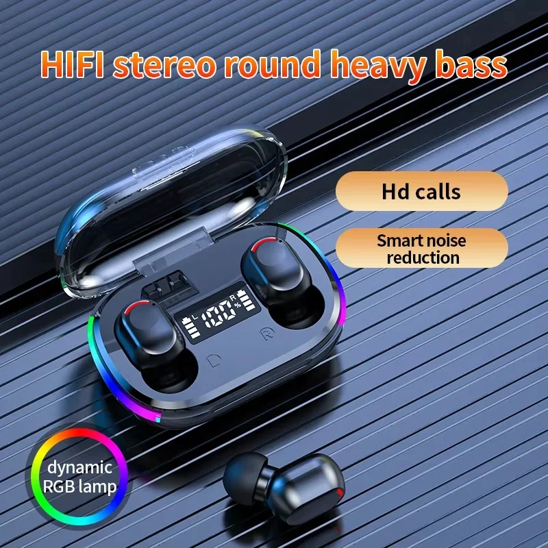 K10 TWS سماعات سماعات رأس لاسلكية صغيرة LED شاشة ديجيتال 5.3 سماعات رياضية محمولة للحد من الضوضاء التحكم باللمس #3