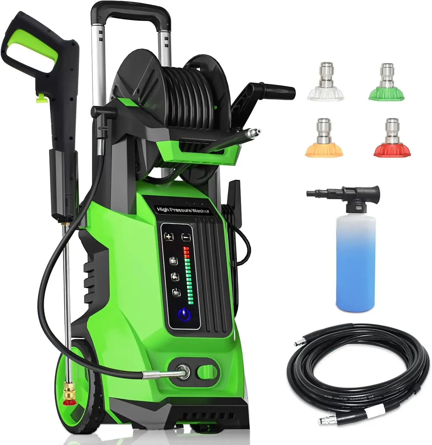 

Electric Pressure Washer 5000 PSI 3.2 GPM Electric Power Washer with Touch Screen 3 Levels of Adjustment Effortlessly Car Water