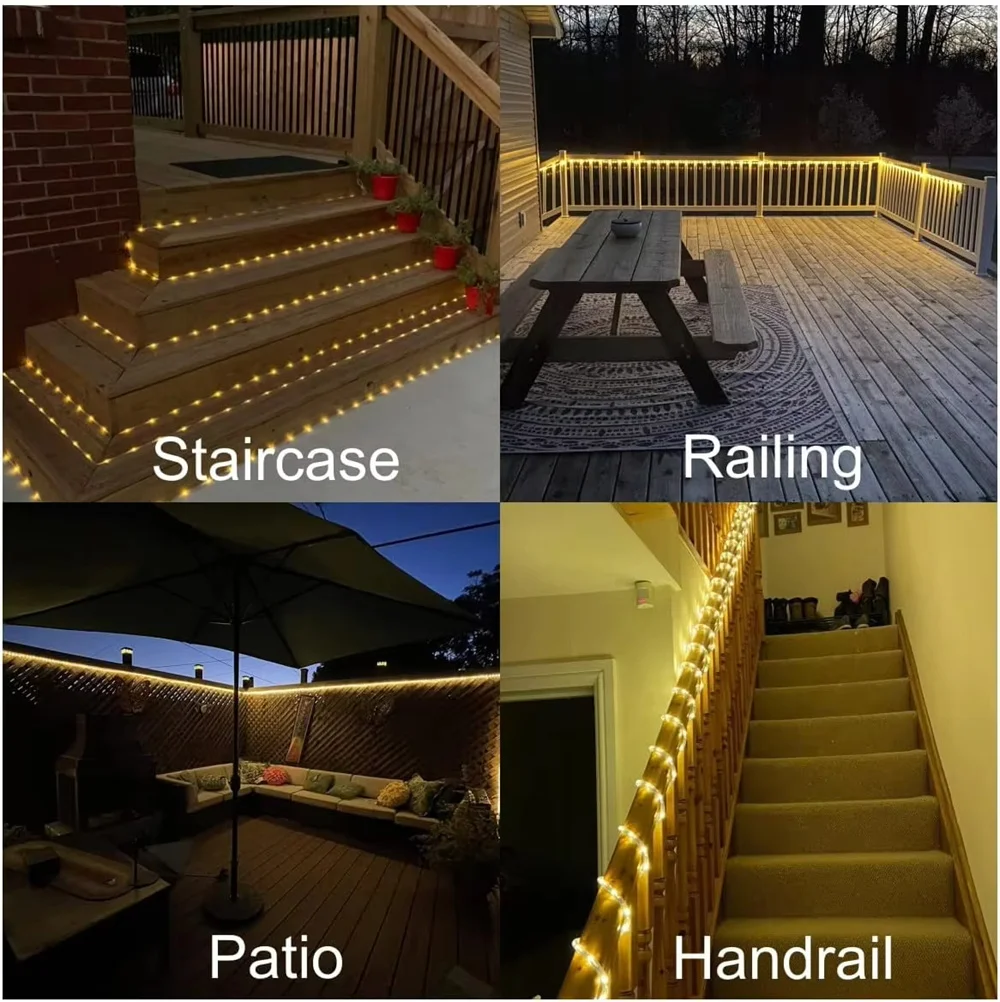 

LED Solar Tube Rope String Lights Waterproof Christmas Decoration Multicolor Outdoor Garden Yard Party Wedding Decoration