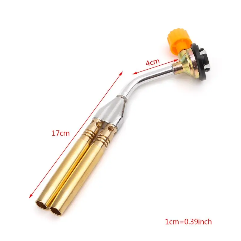 Jet Flame Torch Double Tube Brazing Gas Blowtorch Lighter for Burner Outd