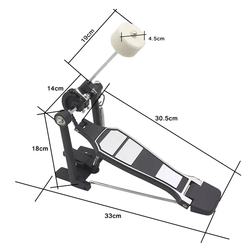 

A57T Drum Set Single-Step Jazz Drum Pedal Bottom Drum Practice Step Hammer Double-Chain Step Hammer Percussion Instrument Parts