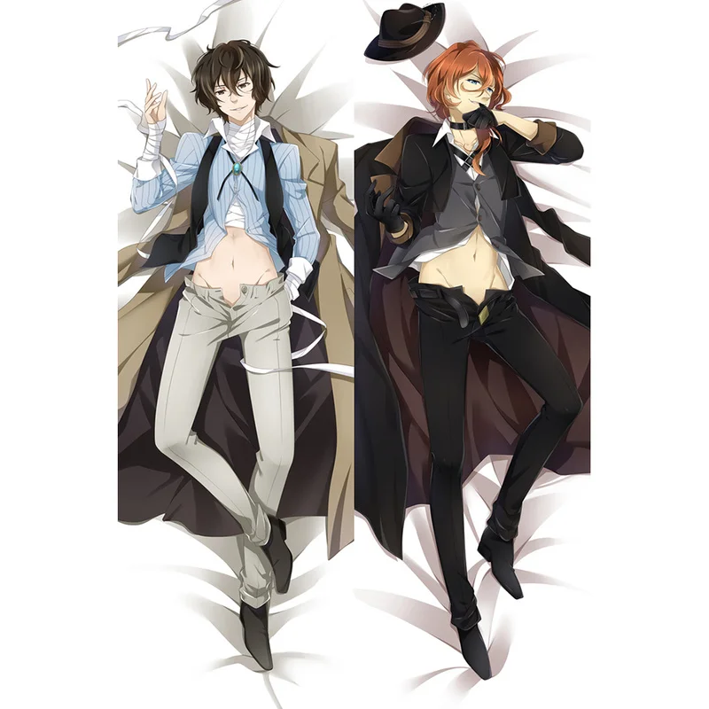 ปลอกหมอน dakimakura ขนาด50x180ซม. ปลอกหมอนลายอนิเมะ Dazai Osamu ปลอกหมอนตกแต่งบ้าน