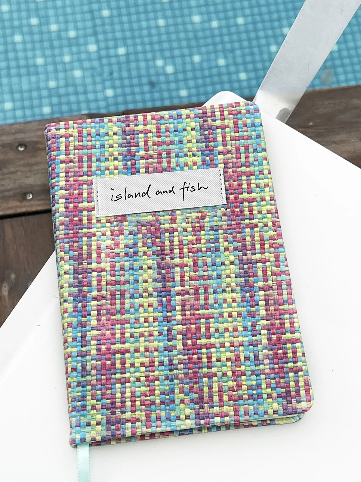 

Weaving Leather Notebook A5 Binder IslandFish Journal Girl Student Diary Notepad 다이어리 80 Paper Pages