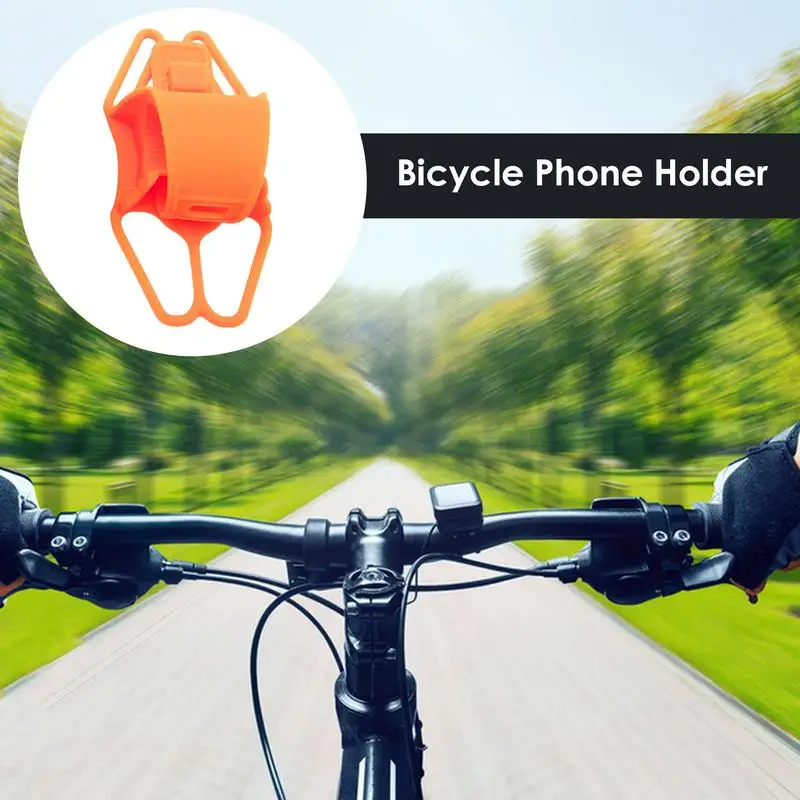 Крепление для велосипедного телефона, съемный держатель для телефона на руль, силиконовый держатель для велосипедного телефона, ремешок, велосипедные аксессуары для горной дороги