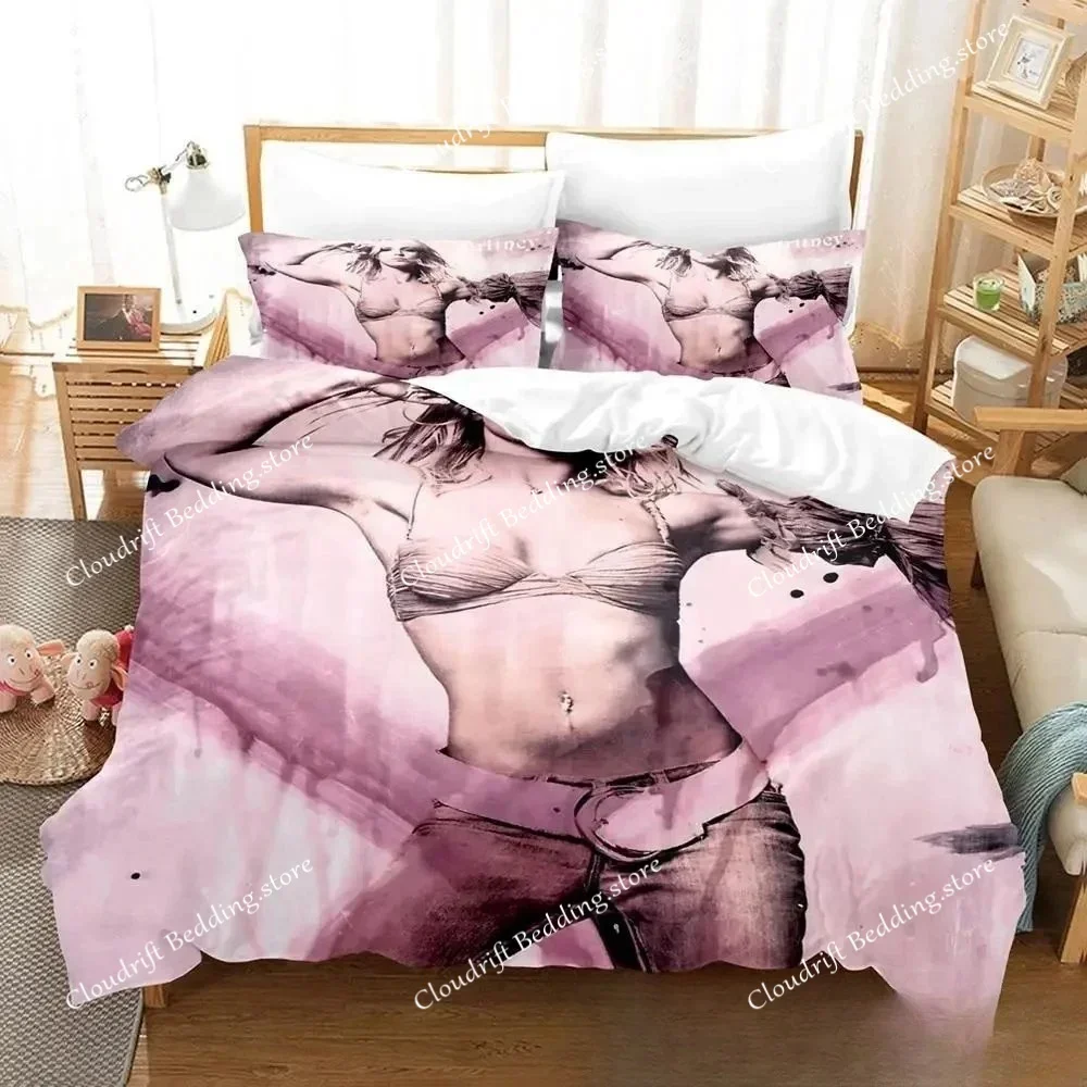 New 3D Printed Singer B-Britney Spears Bedding Set Boys Girls Twin Queen King Size Duvet Cover Pillowcase Bed Boys Adult Bedroom