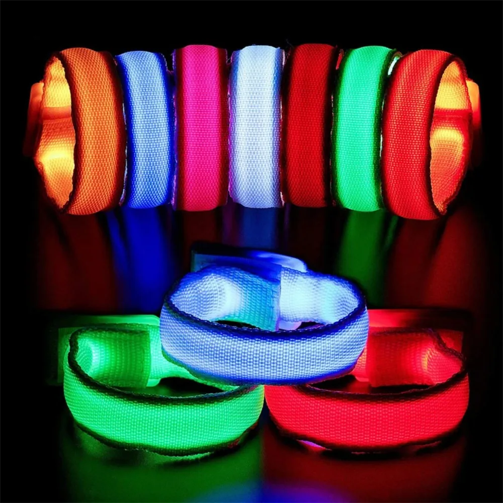 Arm Strap LED Luminous Bracelet Bar Adjustable Luminous Wristband Party Supplies Glow In The Dark Sports Wrist Strap